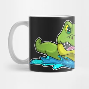 Crocodile at Swimming in Water Mug
